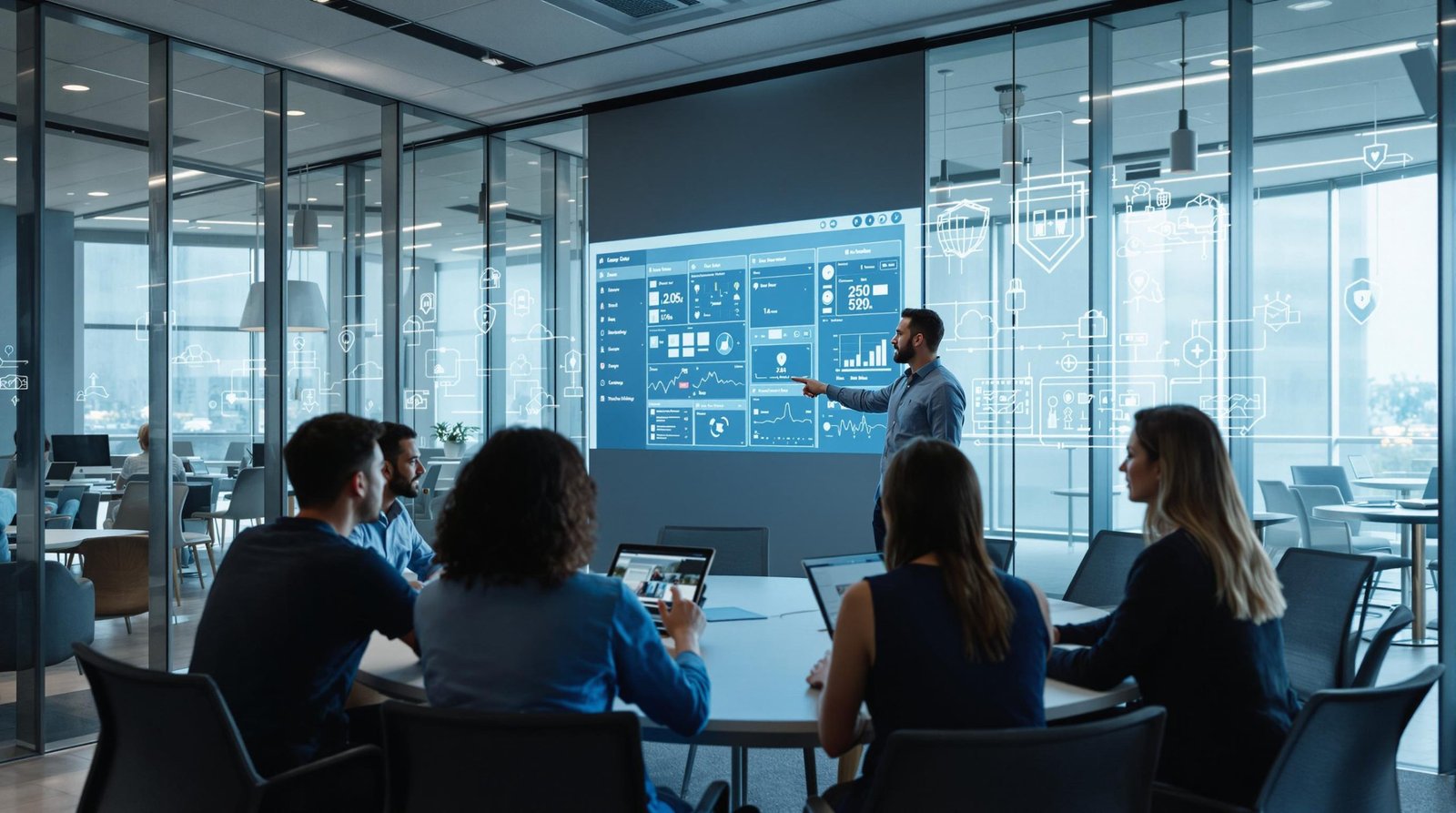 Professionnels collaborant grâce aux solutions Infomaniak