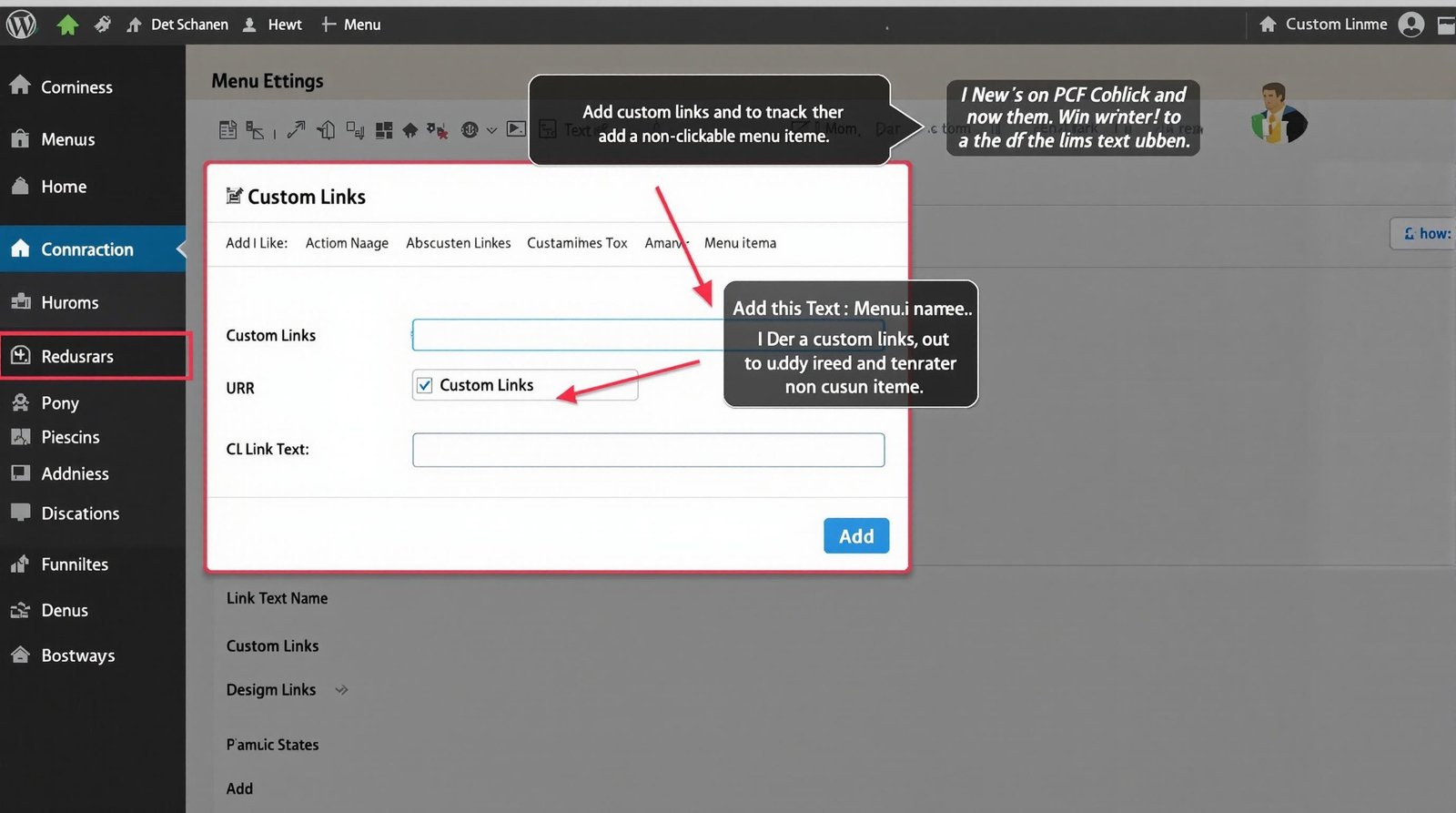 Ajout d'un menu non cliquable dans WordPress