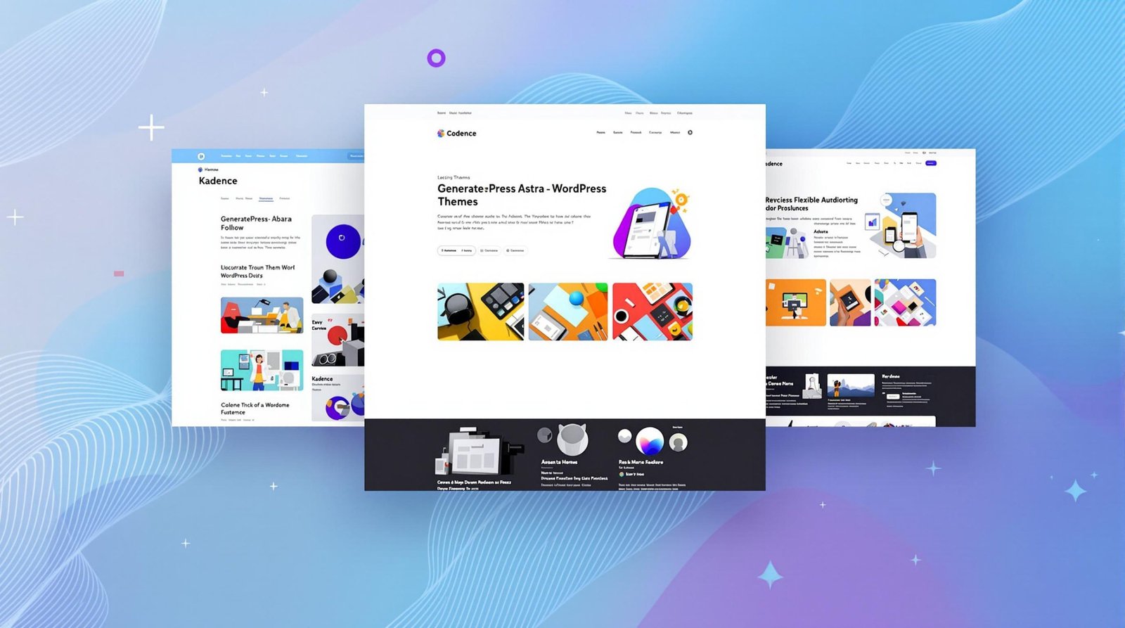 Comparaison des thèmes WordPress GeneratePress, Astra et Kadence