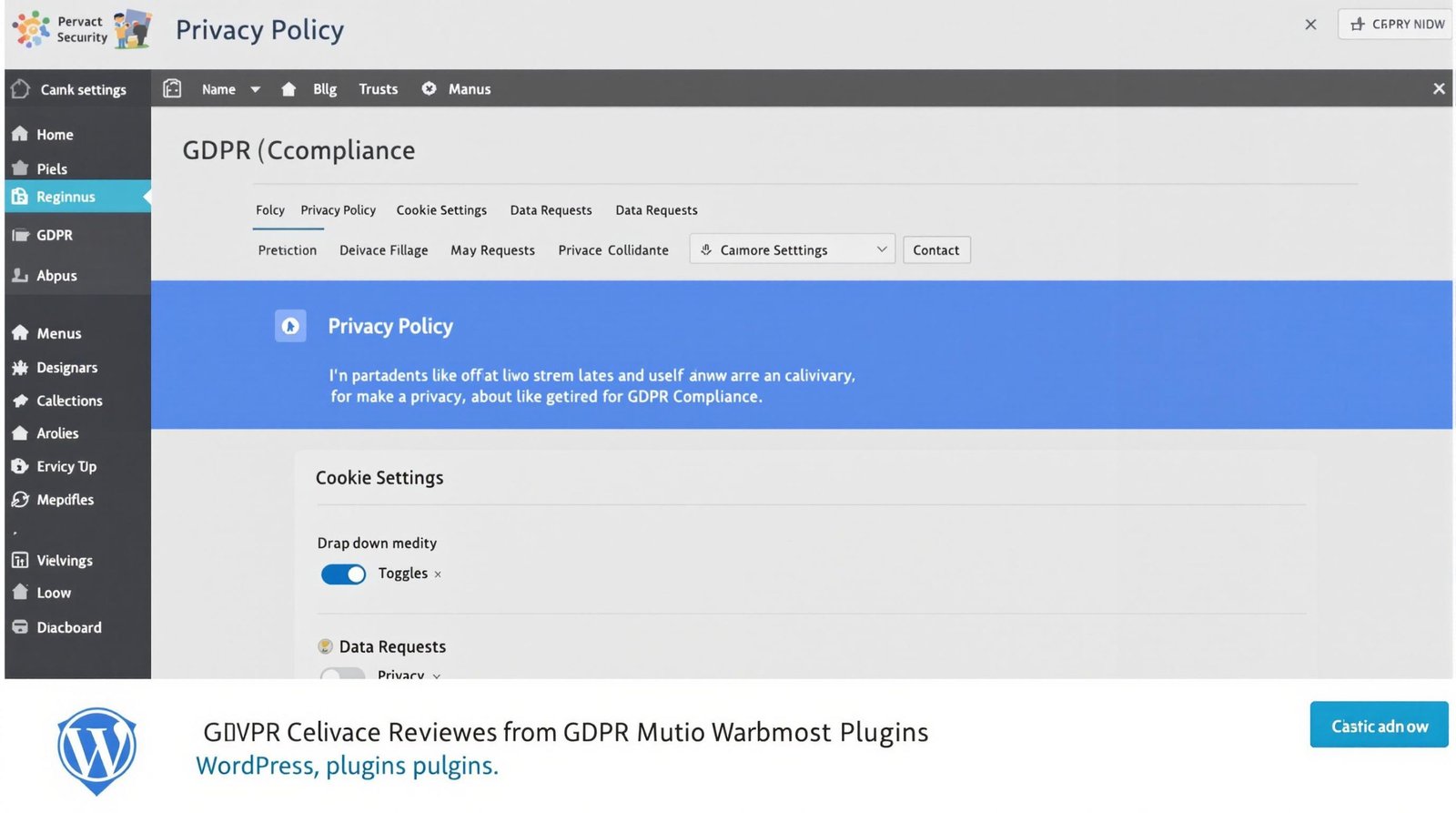 Configuration plugin RGPD WordPress