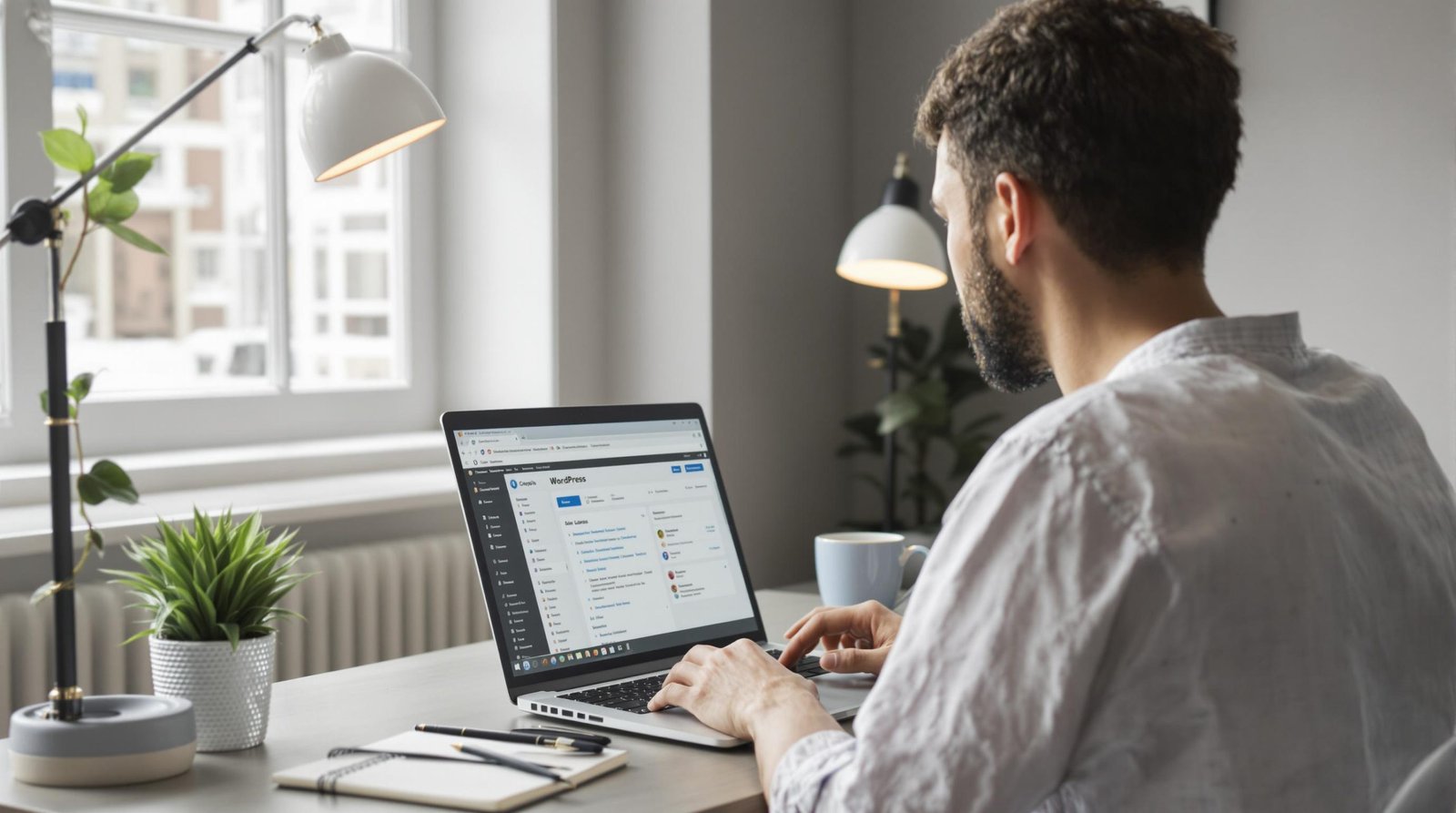 Étudiant suivant une formation WordPress