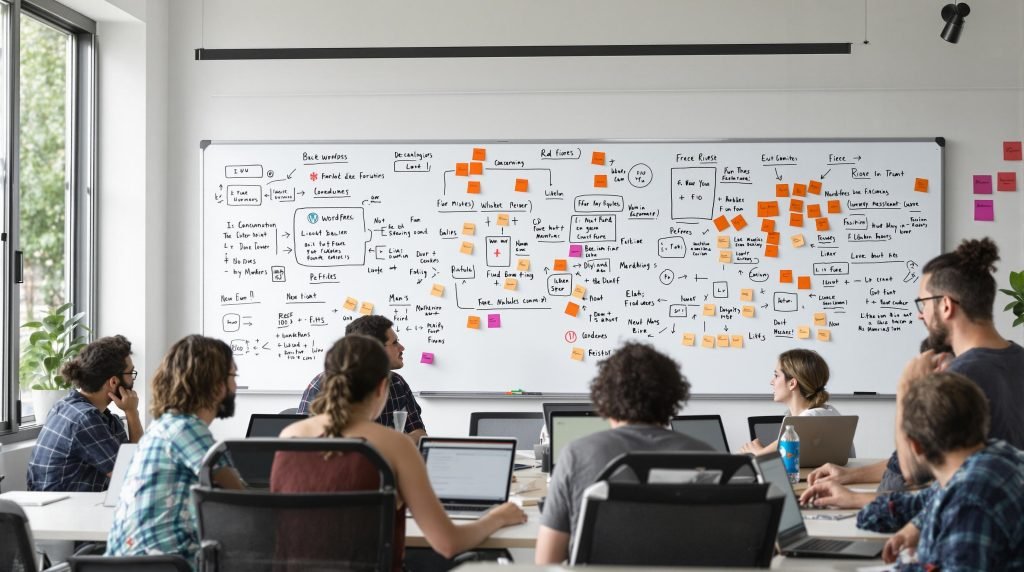 Étudiants en formation WordPress