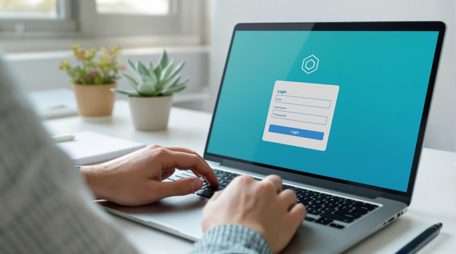 Interface de connexion WPEngine sur un ordinateur portable