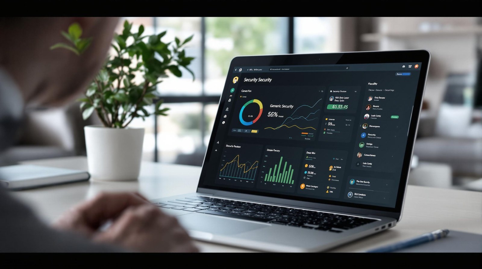 Interface de sécurité WPEngine sur un ordinateur portable