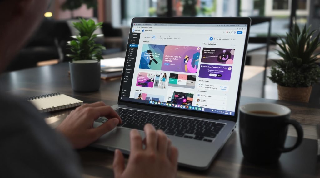 Interface WordPress lors d'une formation en ligne