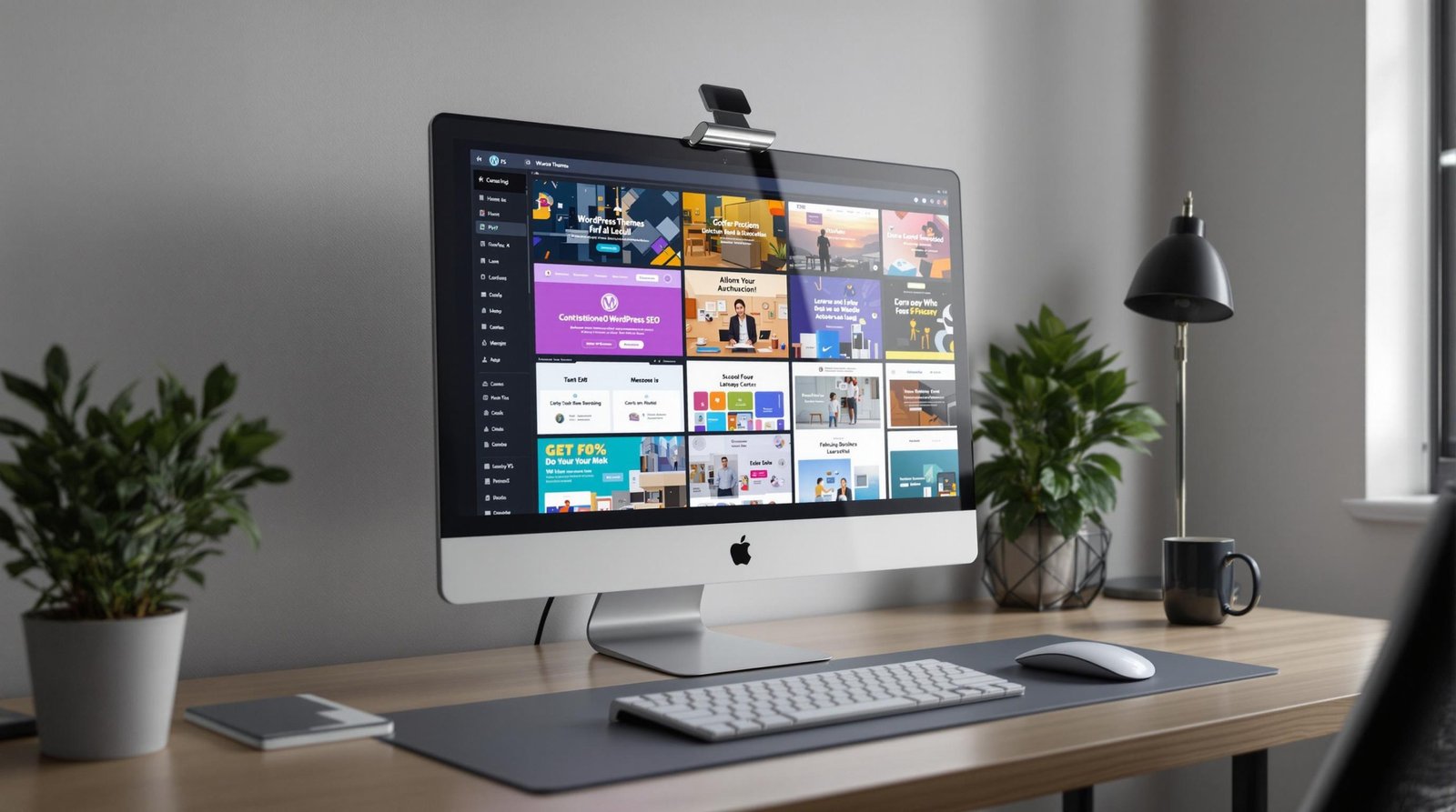 Divers thèmes WordPress sur un écran