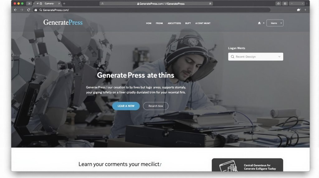Exemple de site utilisant GeneratePress