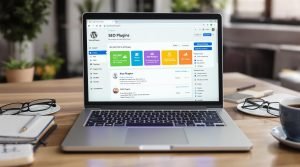 Interface WordPress avec plugins SEO