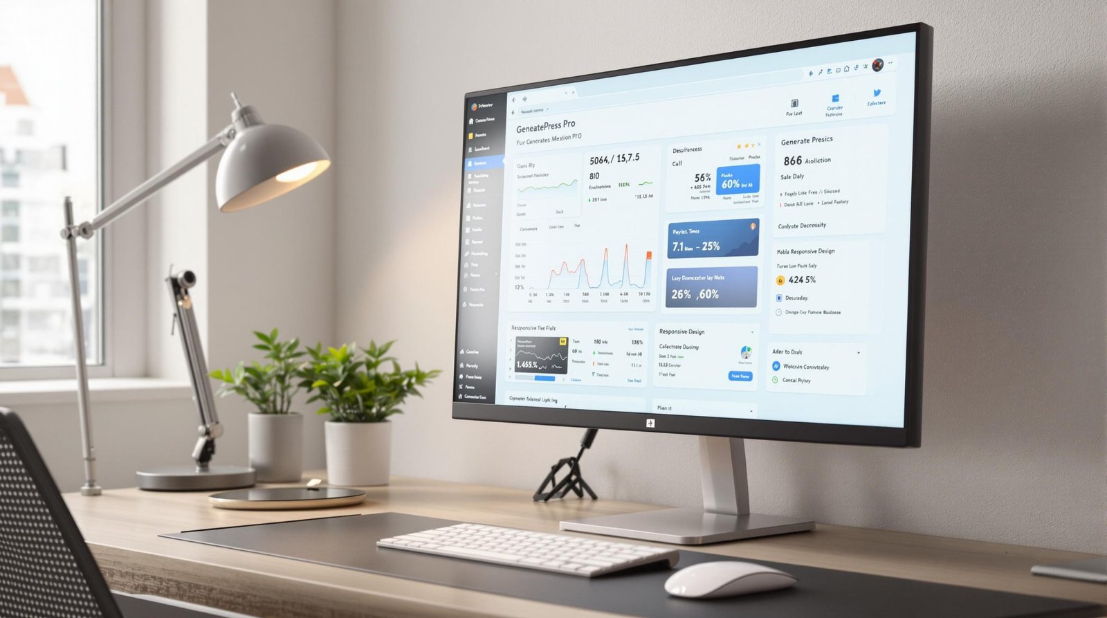 Tableau de bord WordPress avec GeneratePress Pro