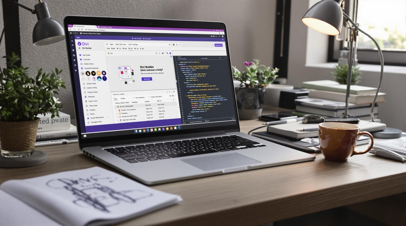 Interface de Divi sur WordPress