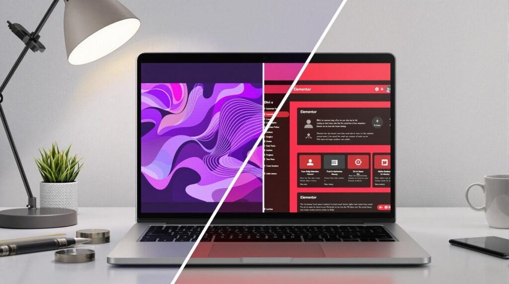 Interface Divi et Elementor