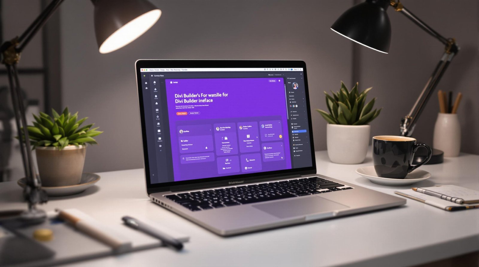 Interface du Divi Builder sur WordPress