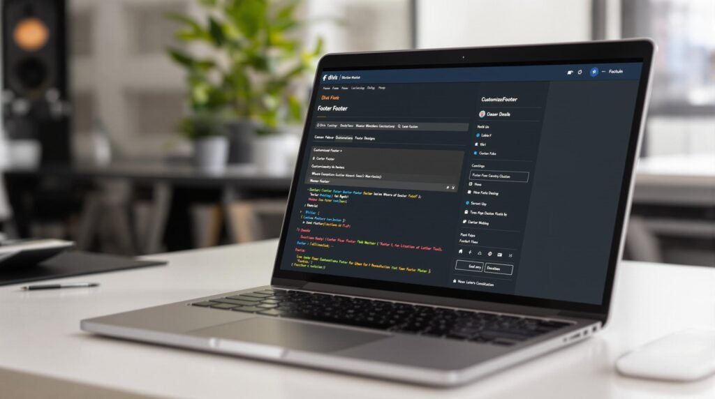 Personnalisation pied de page Divi