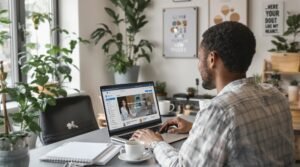 Coach personnel sur ordinateur avec thème WordPress