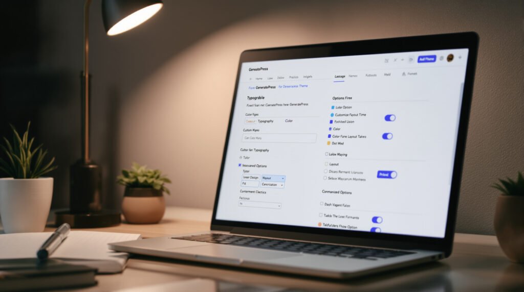 Interface de personnalisation GeneratePress